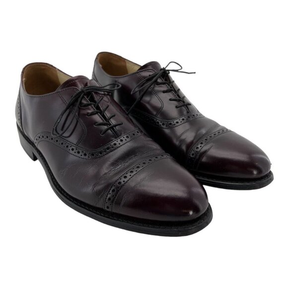 Bostonian Other - Bostonian Shoe Mens Size 11.5 D Burgandy Impressions Cap Toe Oxfords